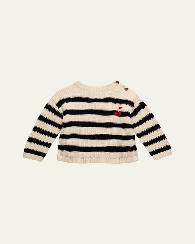 Girl's Ereni Striped Sweater, Size 4-14